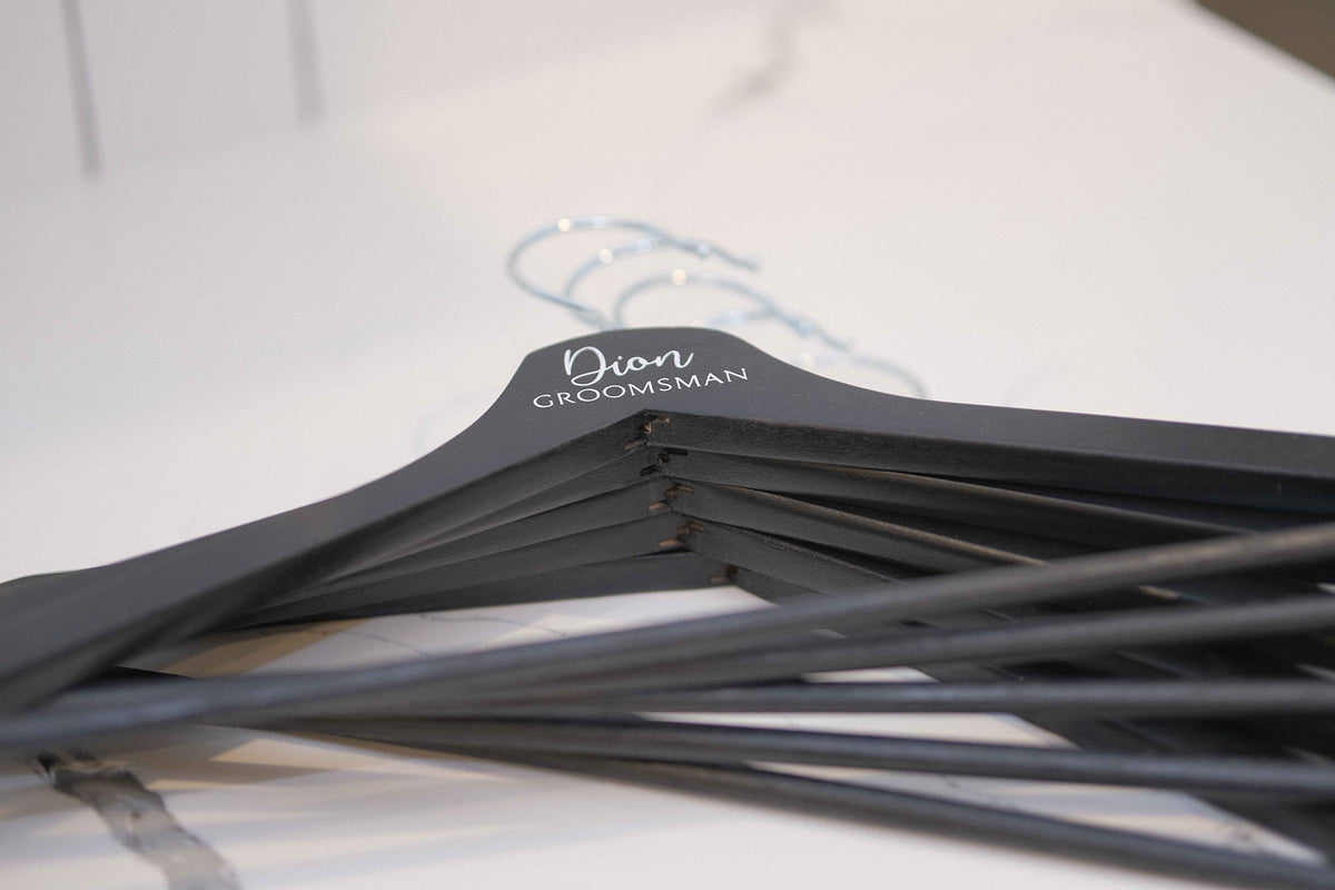 Luxury Black Bridal Coat Hangers